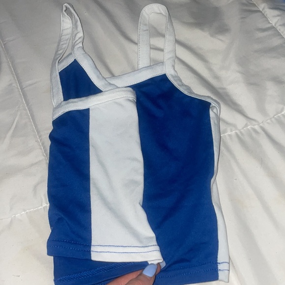 Brand new cami top colour blue white straps and sides - Picture 2 of 3